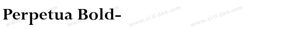 Perpetua Bold字体转换